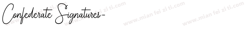 Confederate Signatures字体转换